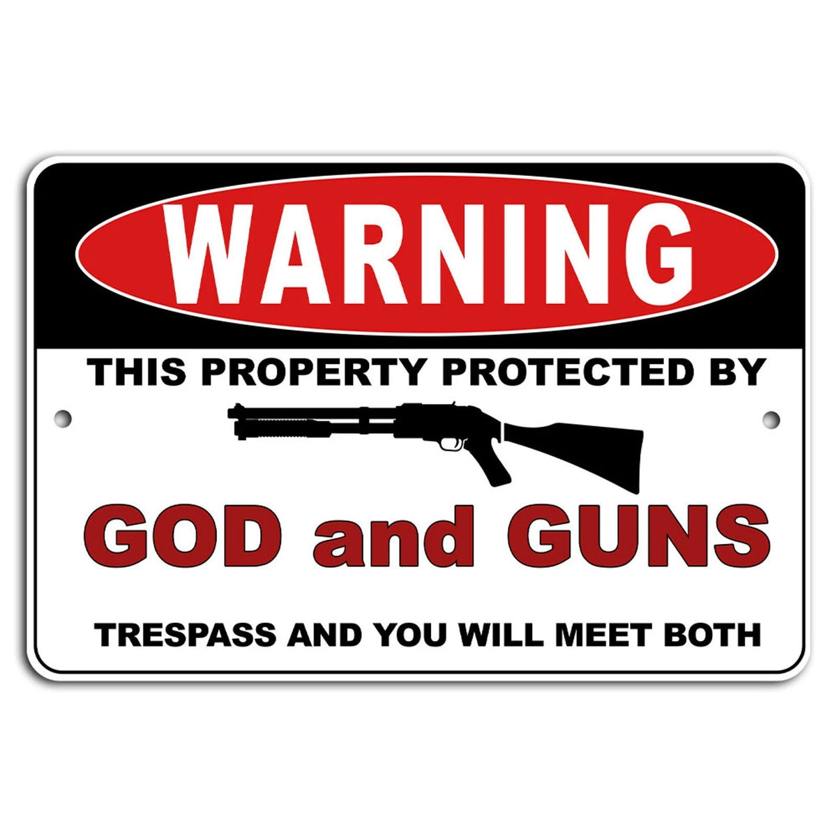 Property Protection Gun Owners Aluminum Sign — product artwork