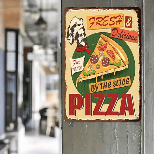 Vintage Pizza Funny Retro Italian Aluminum Sign — product artwork