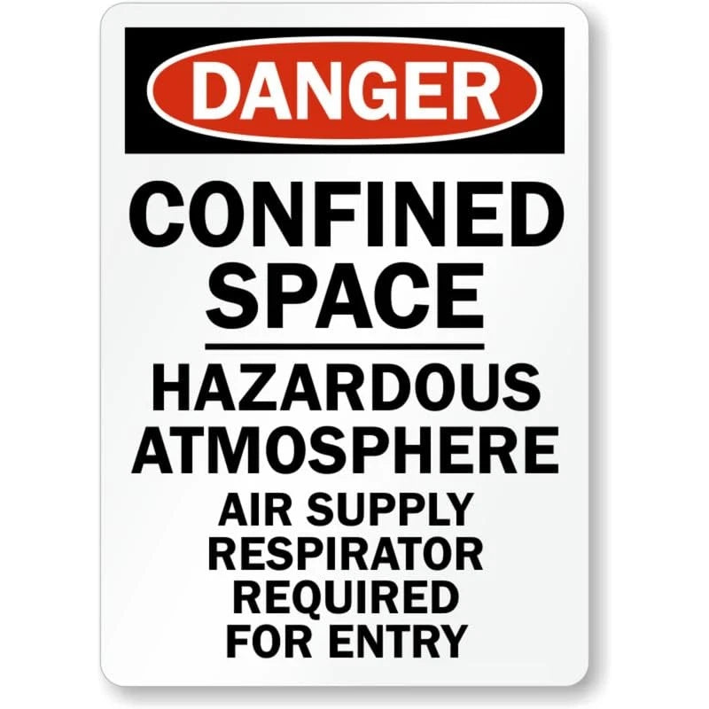 Hazardous Atmosphere Danger Aluminum Sign — product artwork