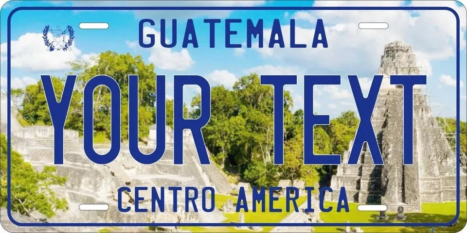 Guatemala Ruins Personalized Replica License Plate — product artwork