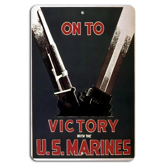 U.S. Marines Vintage Military Recruitment Aluminum Sign — product artwork