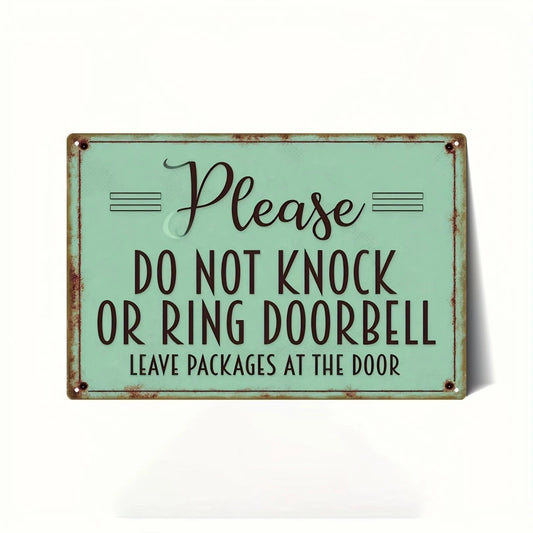 Doorbell Funny Please Do Not Knock Aluminum Sign — product artwork
