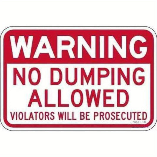 No Dumping Weather Resistant Yard Aluminum Sign — product artwork
