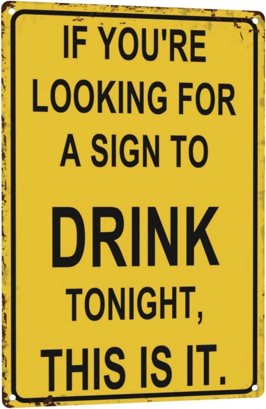 Funny Bar Home Bar Man Cave Wall Art Aluminum Sign — product artwork
