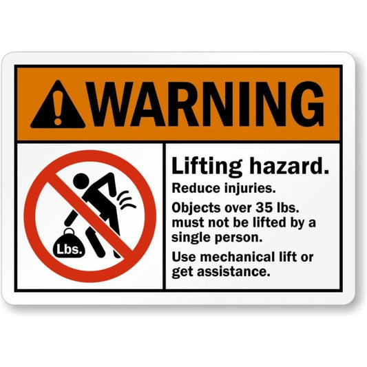 Lift with Your Legs Aluminum Sign — product artwork