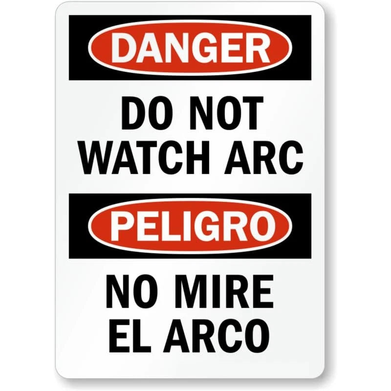 Dont Watch Arc Bilingual Aluminum Sign — product artwork