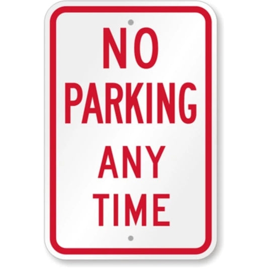 No Parking Plastic Aluminum Sign — product artwork