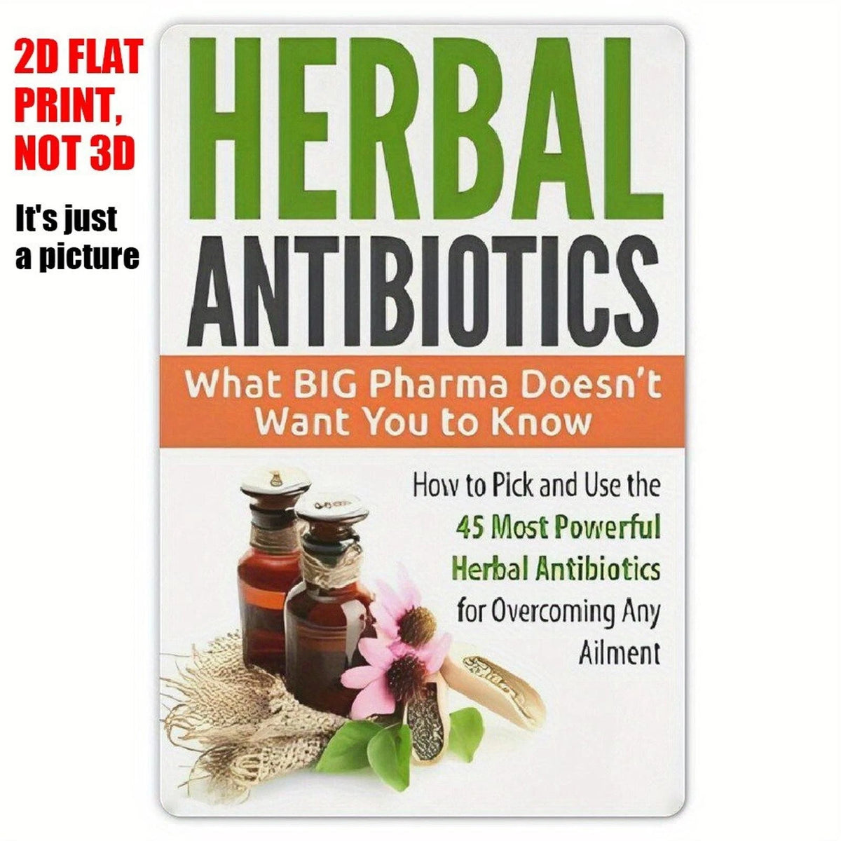 Herbal Retro Style Funny Home Pharmacy Aluminum Sign — product artwork