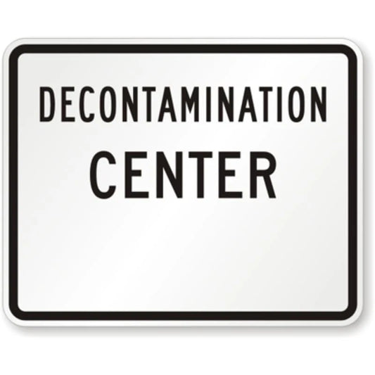 Decontamination Center Aluminum Sign — product artwork