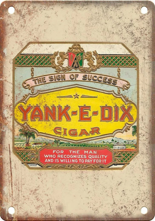 Cigar Box Reproduction Yank-e-dix Aluminum Sign — product artwork