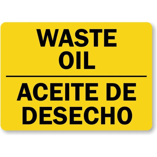 Bilingual Chemical Hazard Aluminum Sign — product artwork