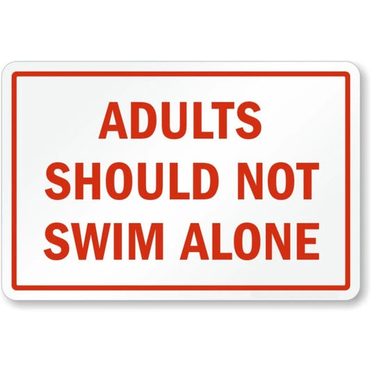 Swim Alone Aluminum Sign — product artwork