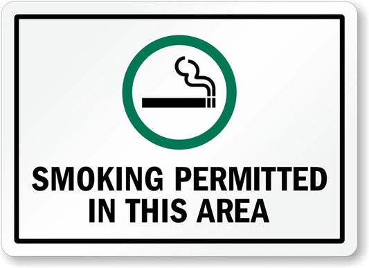 No Smoking Business Safety Aluminum Sign — product artwork