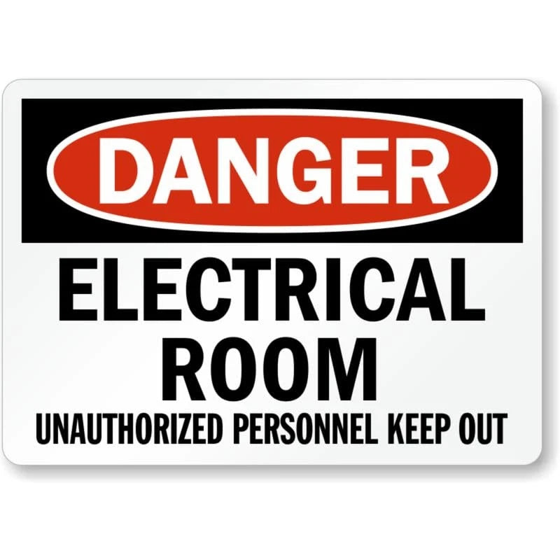 Electrical Room Keep Out Aluminum Sign — product artwork
