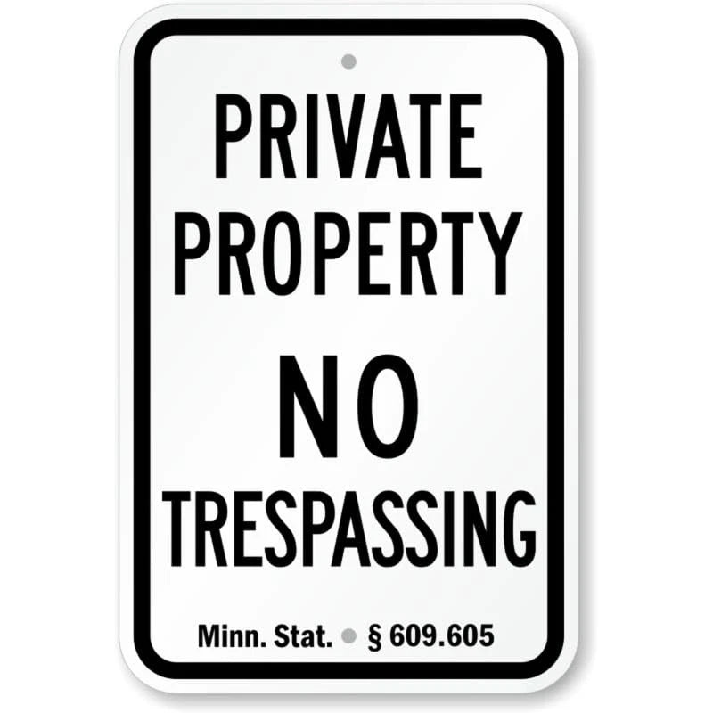Minnesota No Trespassing Aluminum Sign — product artwork