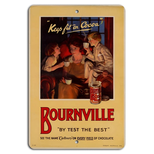 Vintage Bournville Retro Classic Aluminum Sign — product artwork