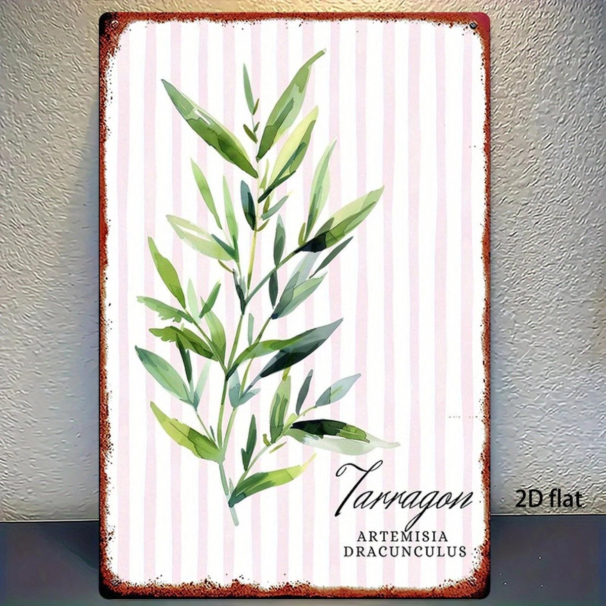 Herb Vintage Tarragon Retro Kitchen Funny Aluminum Sign — product artwork