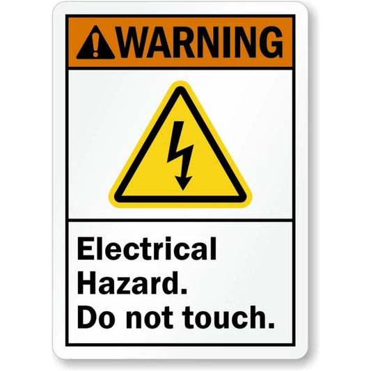 Electrical Hazard Dont Touch Aluminum Sign — product artwork
