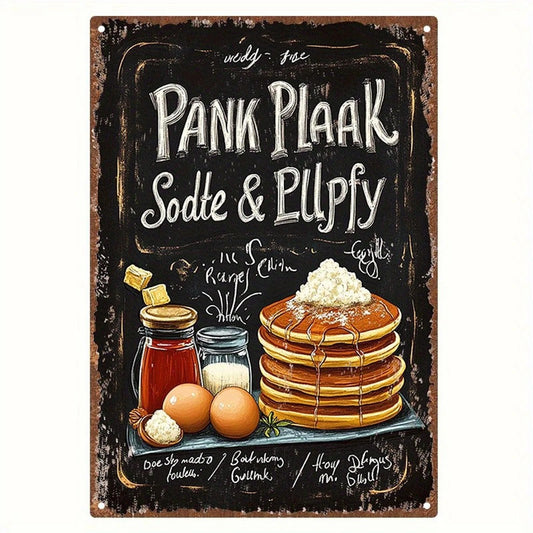 Breakfast Humor Funny Retro Kitchen Aluminum Sign — product artwork