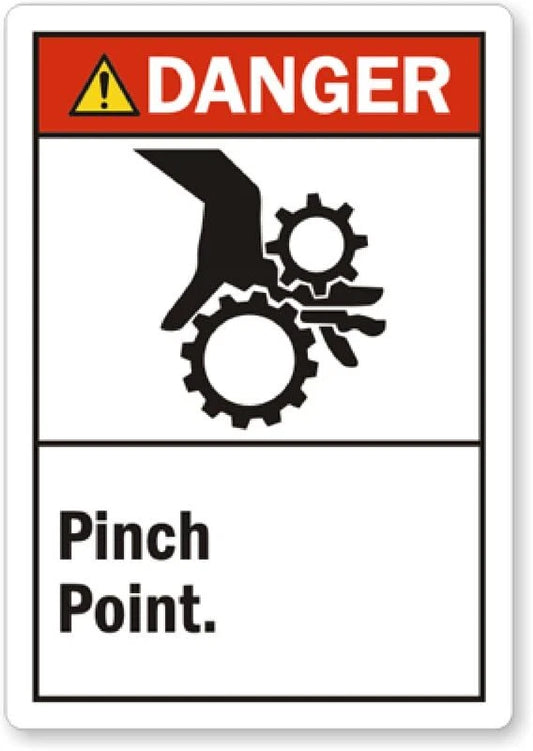 Pinch Point Vinyl Safety Aluminum Sign — product artwork