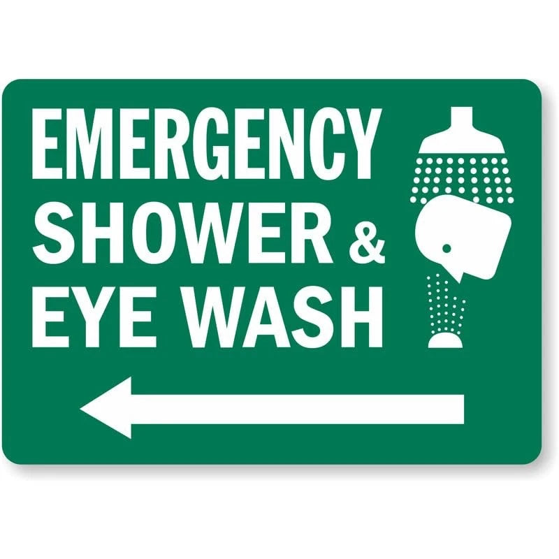 Emergency Shower and Eye Wash Sign — product artwork