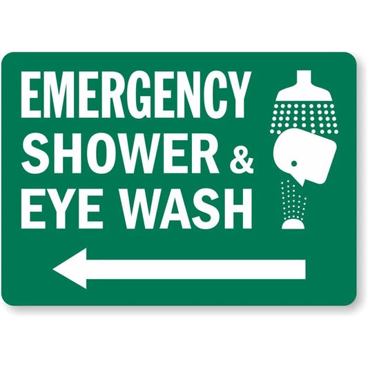 Emergency Shower and Eye Wash Sign — product artwork