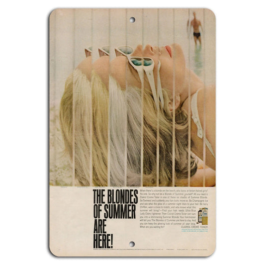 Retro Summer Vertical Aluminum Sign — product artwork