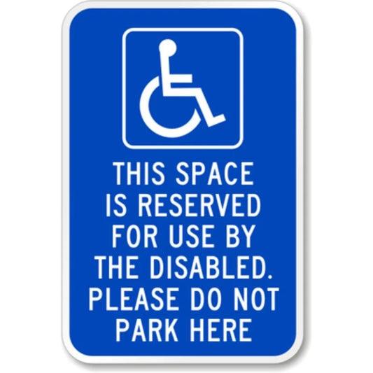 Disable Ada Handicap Aluminum Sign — product artwork