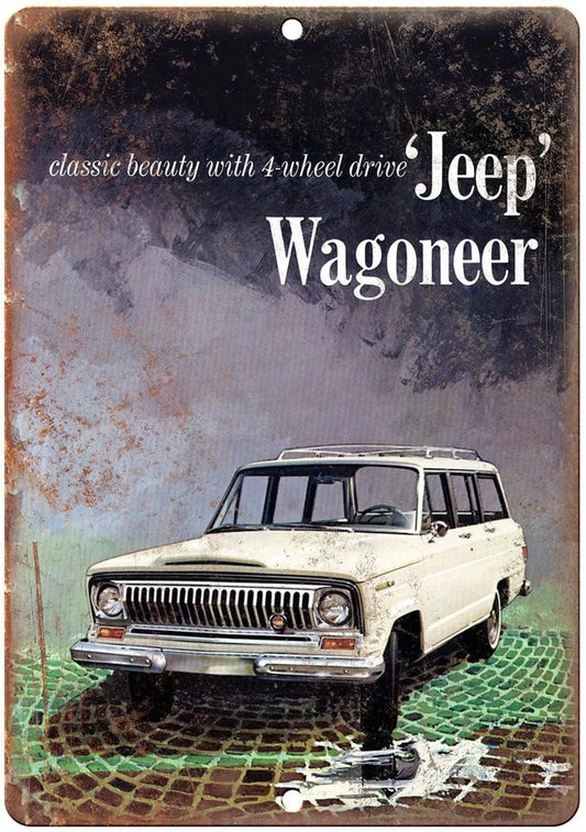 Jeep Wagoneer Classic Beauty Four-Wheel Drive Vintage Sign — product artwork