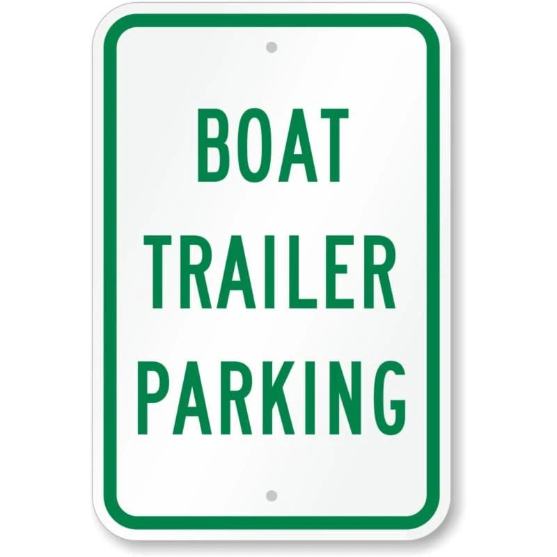 Boat Trailer Rustproof Parking Aluminum Sign — product artwork