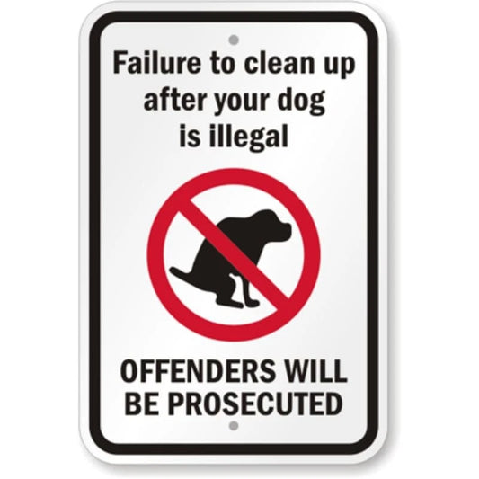 Failure to Clean Aluminum Sign — product artwork