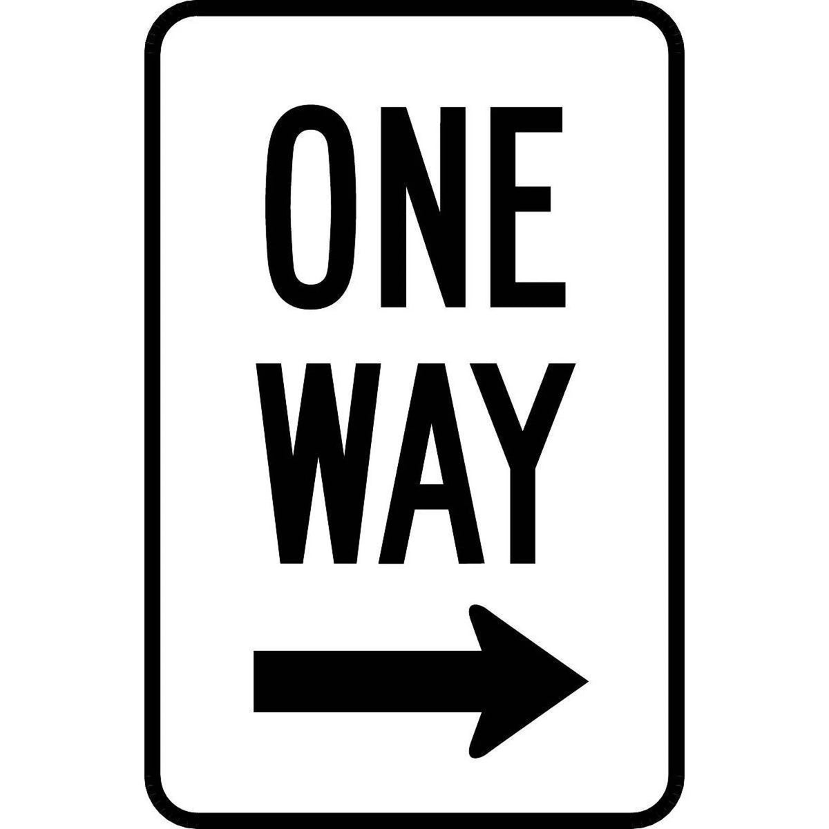 One Way Arrow Funny Street Aluminum Sign — product artwork