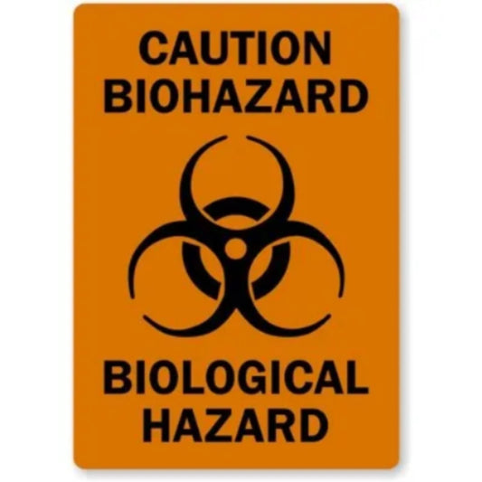 Caution Biohazard Biological Hazard Aluminum Sign — product artwork