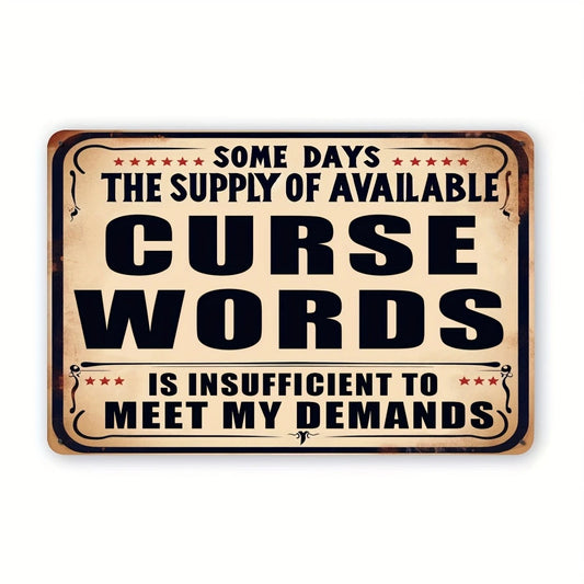 One Vintage Metallic Tin Featuring Humorous Curse Words Perfect Aluminum — product artwork