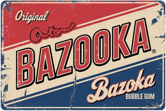 Bazooka Bubble Gum Vintage Retro Aluminum Sign — product artwork