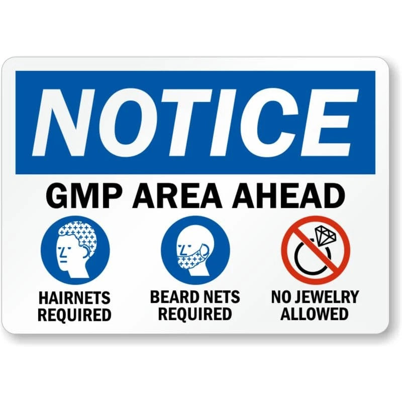 Gmp Area Ahead Notice Aluminum Sign — product artwork