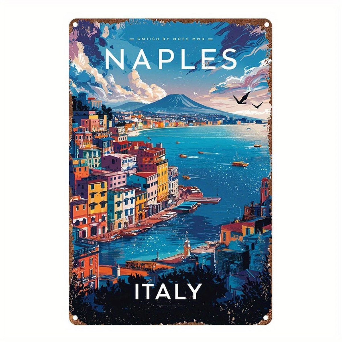 Vintage Naples Retro Italian Funny Aluminum Sign — product artwork