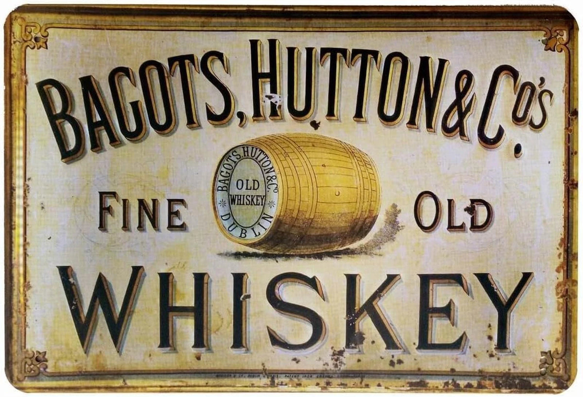 Vintage Whiskey Funny Retro Style Aluminum Sign — product artwork
