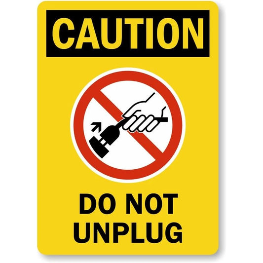 Vaccine Warning Caution Safety Aluminum Sign — product artwork