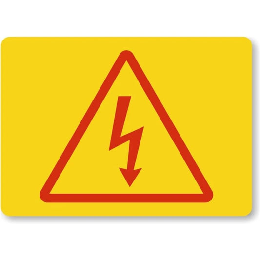 Lightning Triangle High Voltage Warning Aluminum Sign — product artwork