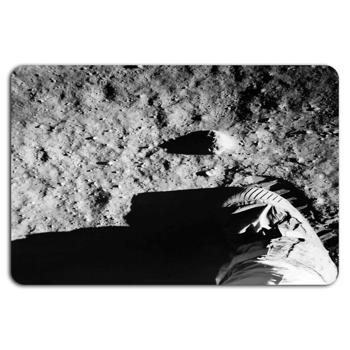 Apollo Astronaut Moon Surface Close-Up Aluminum Sign — product artwork