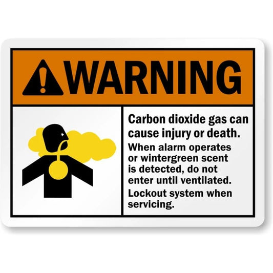 Carbon Dioxide Gas Ventilated Aluminum Sign — product artwork