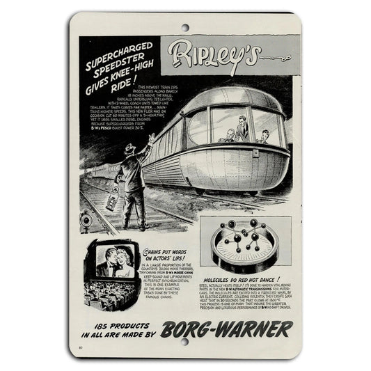 Vintage Ripley Supercharged Speedster Retro Aluminum Sign — product artwork