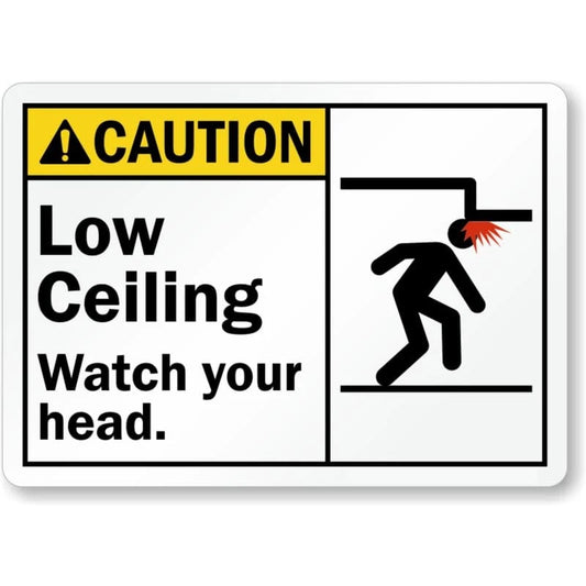Low Ceiling Watch Head Aluminum Sign — product artwork