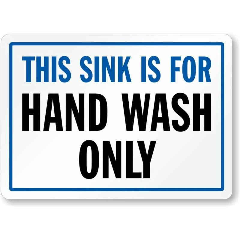 Hand Wash Sink Safety Aluminum Sign — product artwork