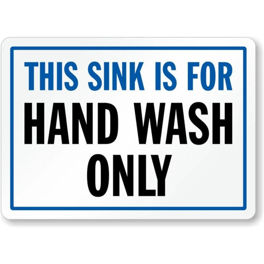 Hand Wash Sink Safety Aluminum Sign — product artwork