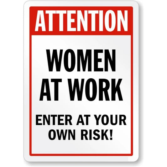 Attention Funny Safety Aluminum Sign — product artwork