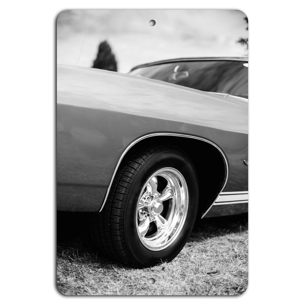 Vintage Muscle Car Retro Garage Art Aluminum Sign — product artwork