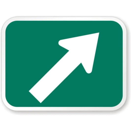 Right Arrow Aluminum Sign — product artwork