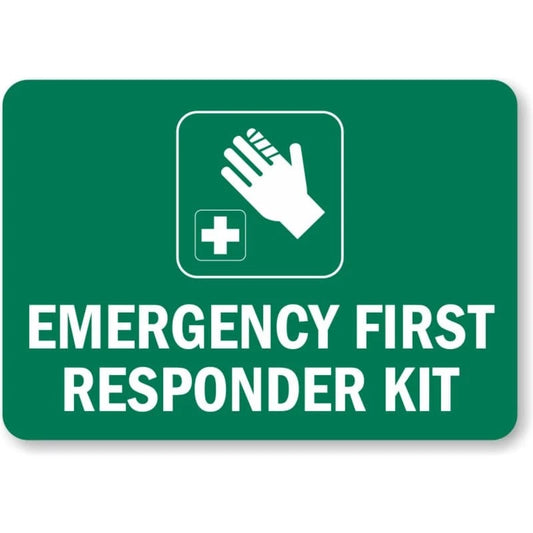 Emergency First Aluminum Sign — product artwork